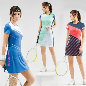 2 Piece Tennis badminton Table Tennis Squash Netball Women Girls Sports Dress With Shorts Gym workout Sportswear