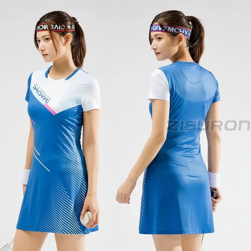 2 Piece Tennis badminton Table Tennis Squash Netball Women Girls Sports Dress With Shorts Gym workout Sportswear