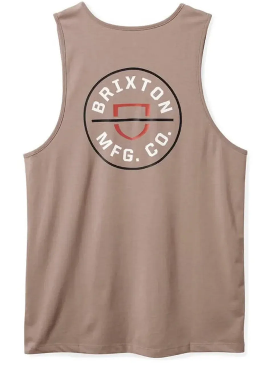 Brixton Crest Tank Top Cinder Grey/Off White