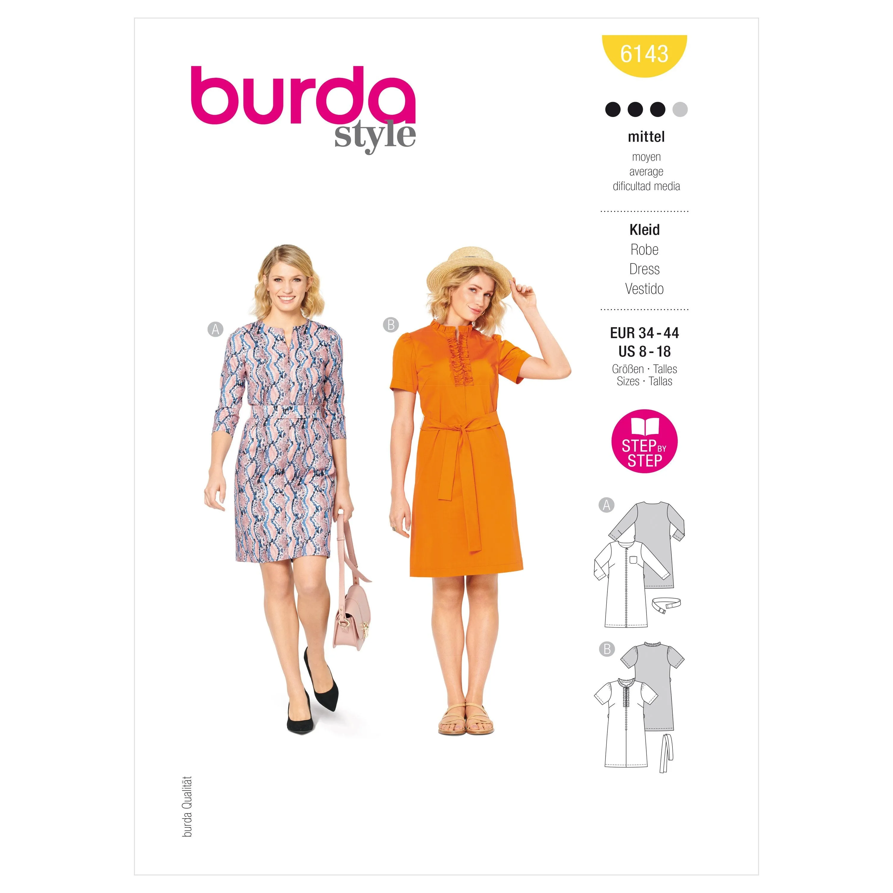 Burda Sewing Pattern 6143 Dress