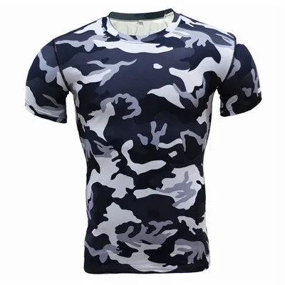 Camouflage Quick Dry Slim Fit Compression Tees