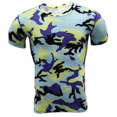 Camouflage Quick Dry Slim Fit Compression Tees