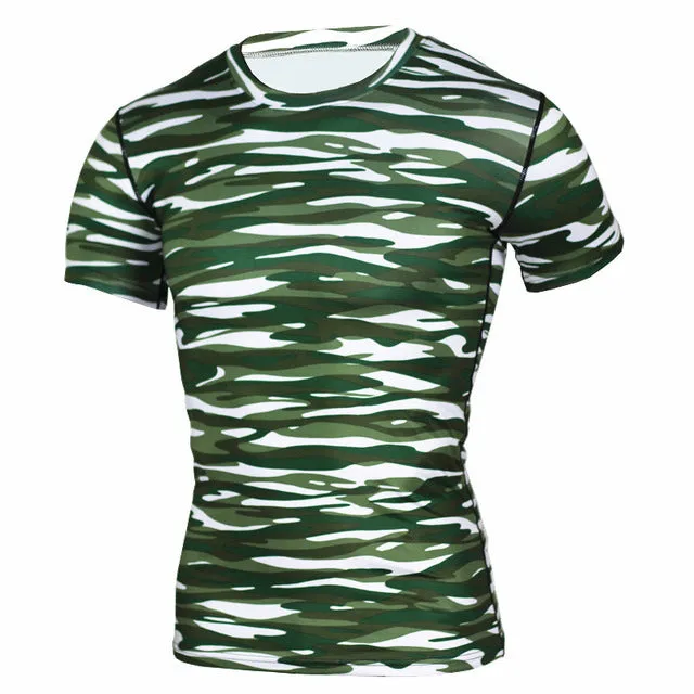 Camouflage Quick Dry Slim Fit Compression Tees