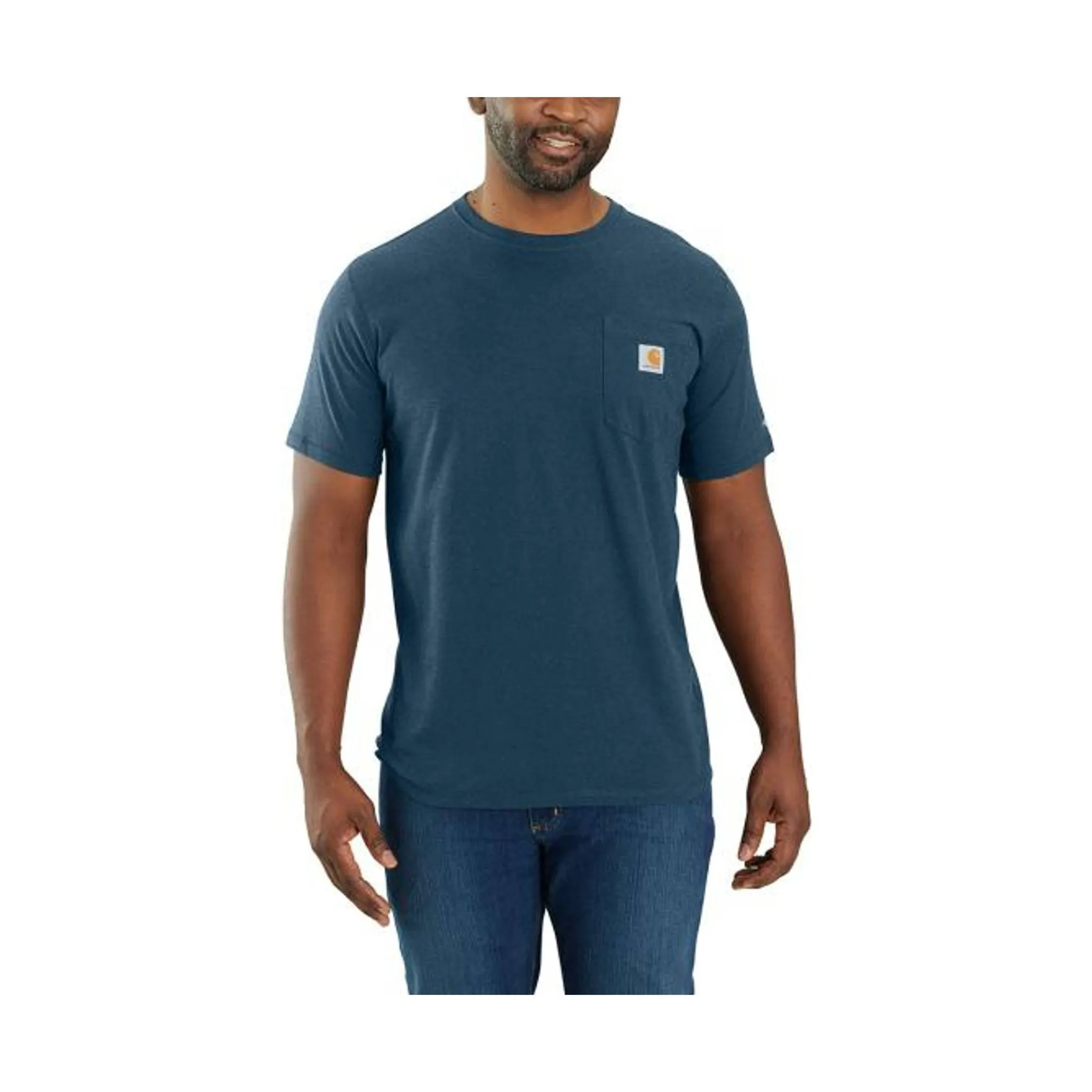 Carhartt Men's Relaxed Fit Short Sleeve Pocket Tee - Light Huron Heather