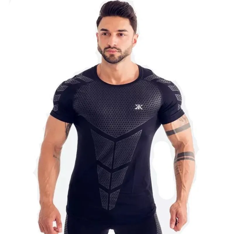 Compression Quick dry T-shirt Men Running