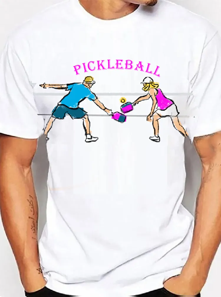 Couple Pickleball Shirts EU Size Quick Dry T Shirt  Men Women Print Original Design Gifts Tshirt