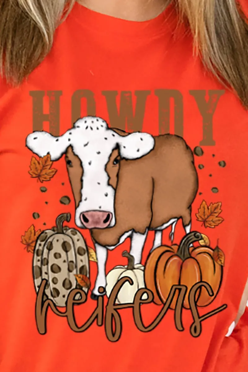 Fall Howdy Heifers Adult Soft-Tek Blend T-Shirt