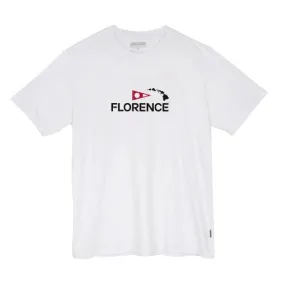 FLORENCE MARINE X LOGO ISLAND CHAIN TEE- WHITE