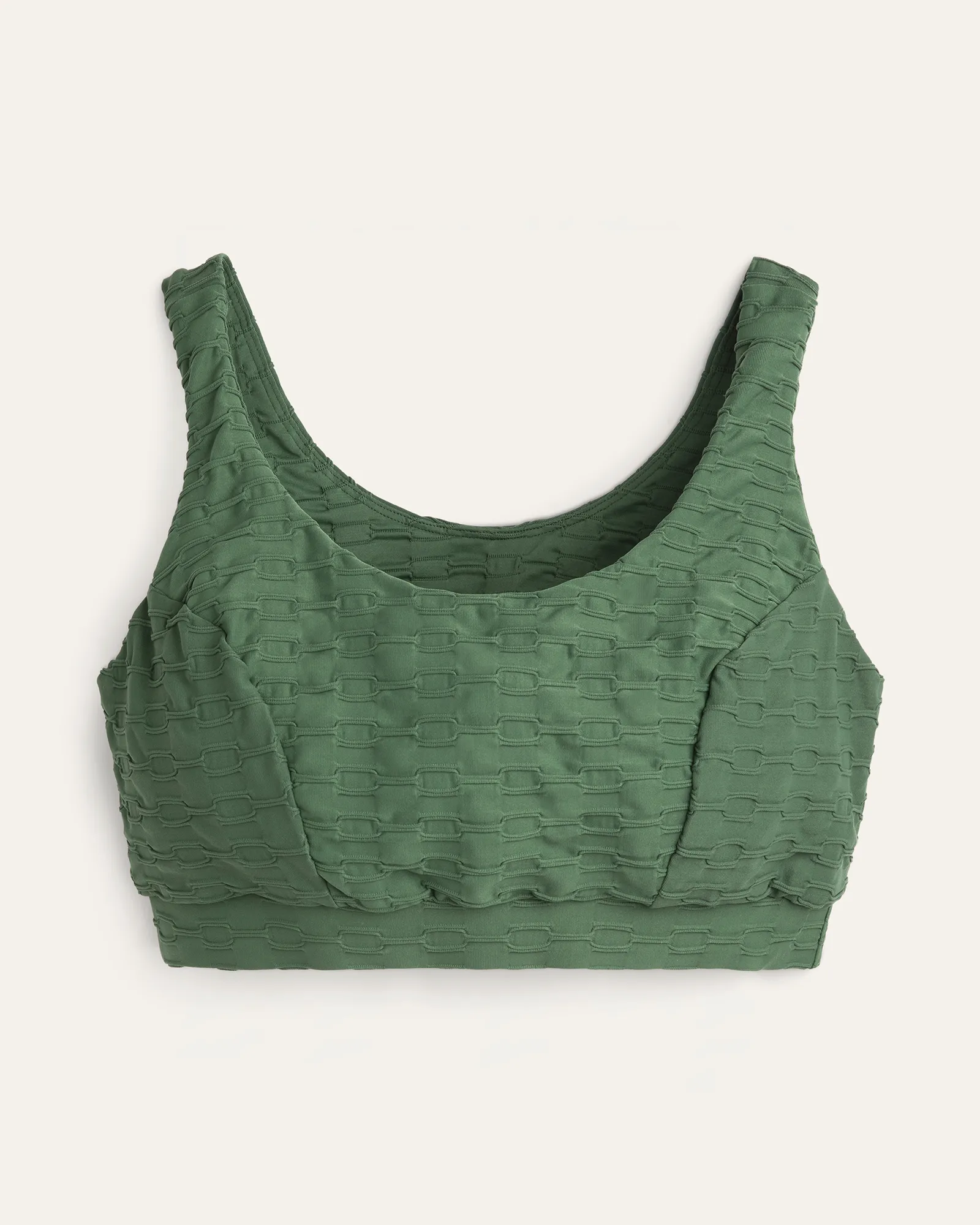 Francesca Double Scoop Bra | Forest Green