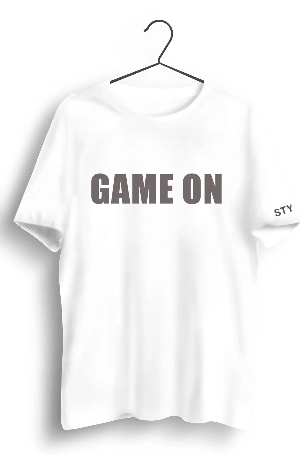 Game On Printed White Dry Fit Tee