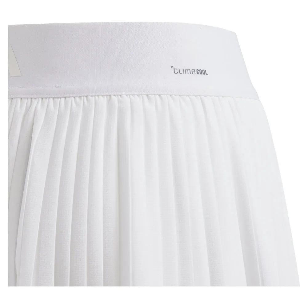 Girl`s Club Pleated Tennis Skort White