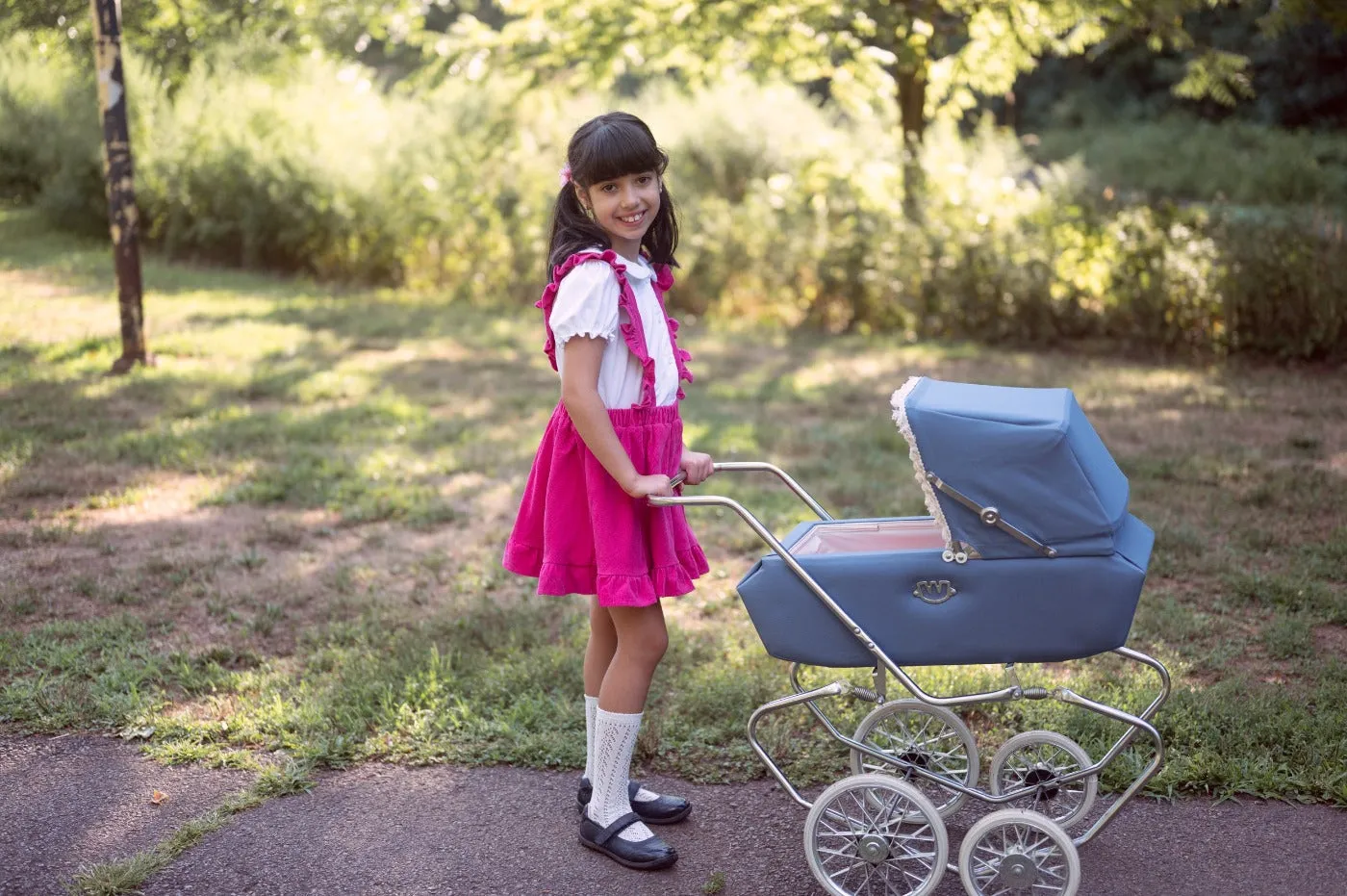 Hot Pink Corduroy Pinafore Skirt Baby Toddler Girls