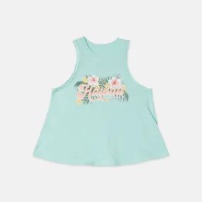 Kids Tropical Getaway Tank - Mint