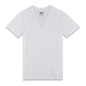 Layers Slim Deep V-Neck T-Shirt White