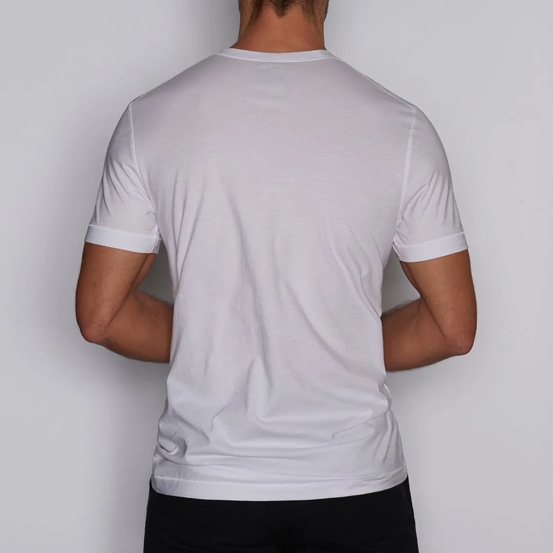 Layers Slim Deep V-Neck T-Shirt White