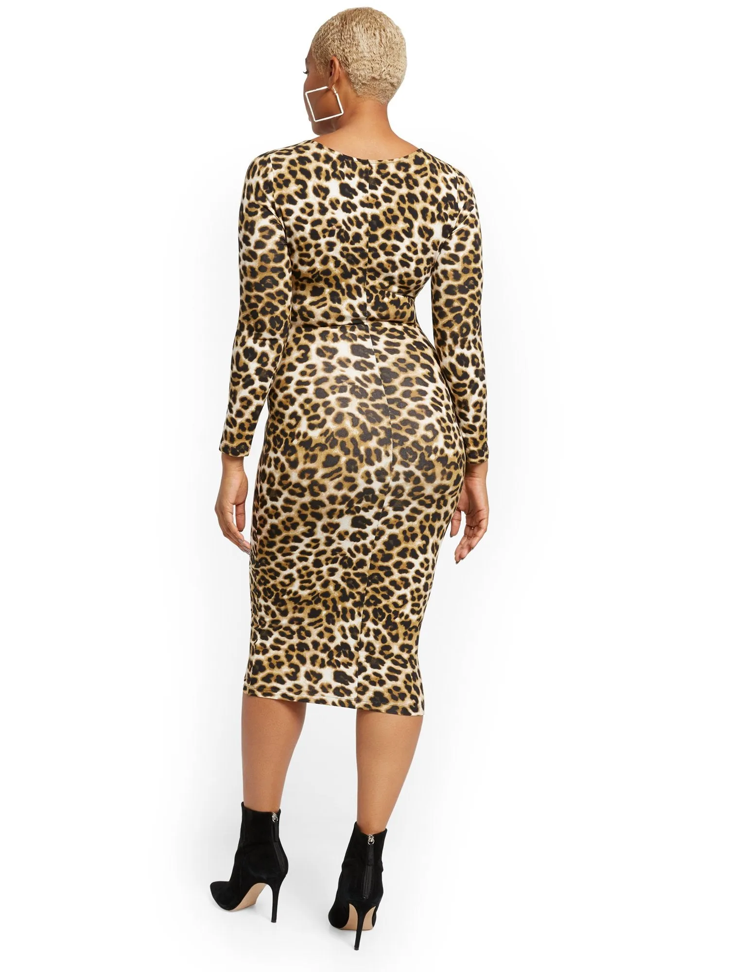 Leopard-Print Midi Dress - Everyday Collection