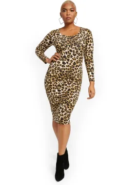 Leopard-Print Midi Dress - Everyday Collection