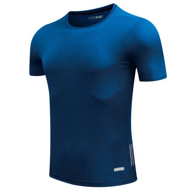 Men Quick Dry T-Shirts Running Slim Fit Tops Tees