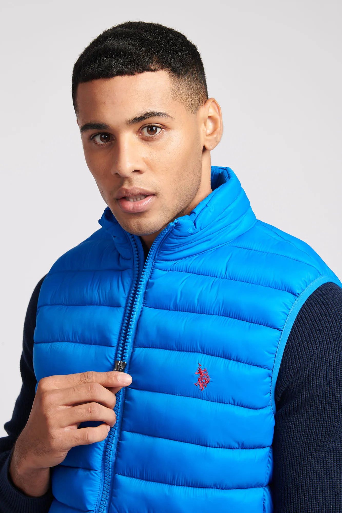 Mens Bellow Gilet in Directoire Blue