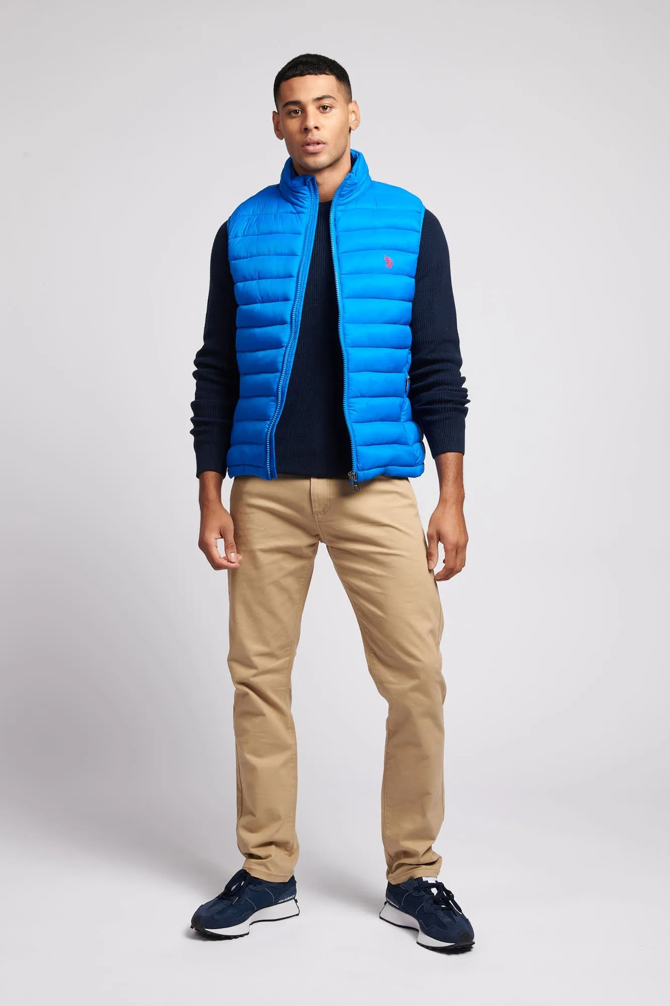 Mens Bellow Gilet in Directoire Blue