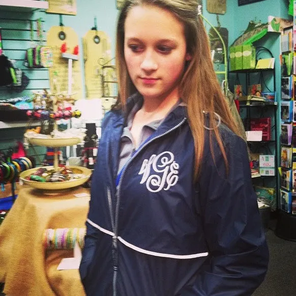 Monogrammed Rain Jacket New England Style Lots Of Colors