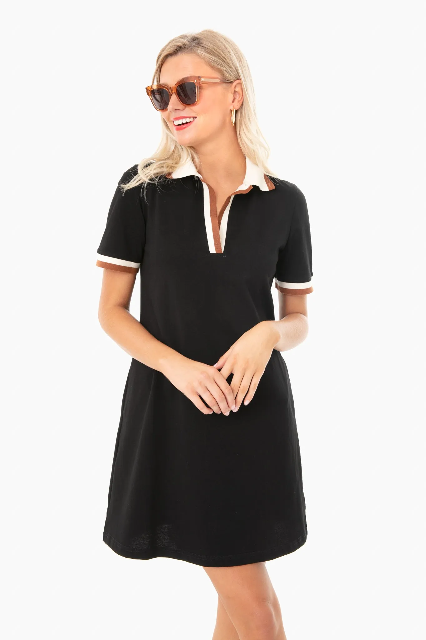 OLD Black Hutton Polo Dress