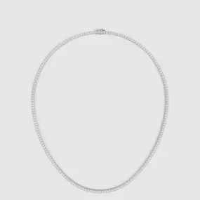 Oval Shaped Classic Tennis Necklace-Round