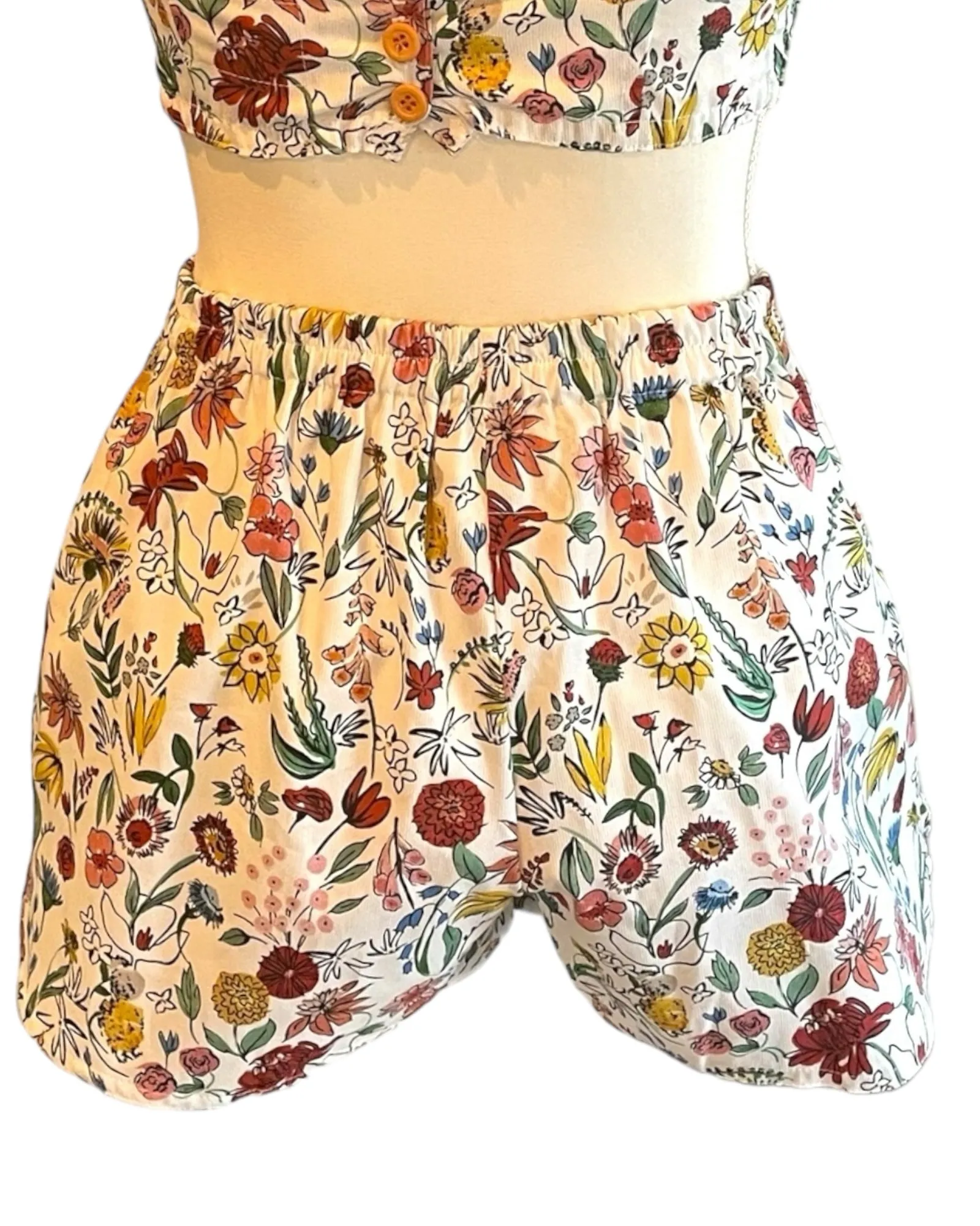 Playa Shorts, Garden Party Print Cotton Faille