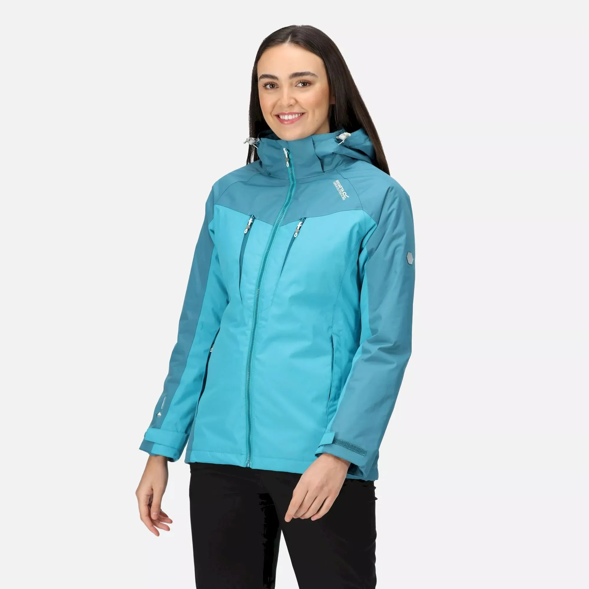 Regatta Ladies Winter Calderdale Waterproof Jacket  | Pagoda Blue Dragonfly