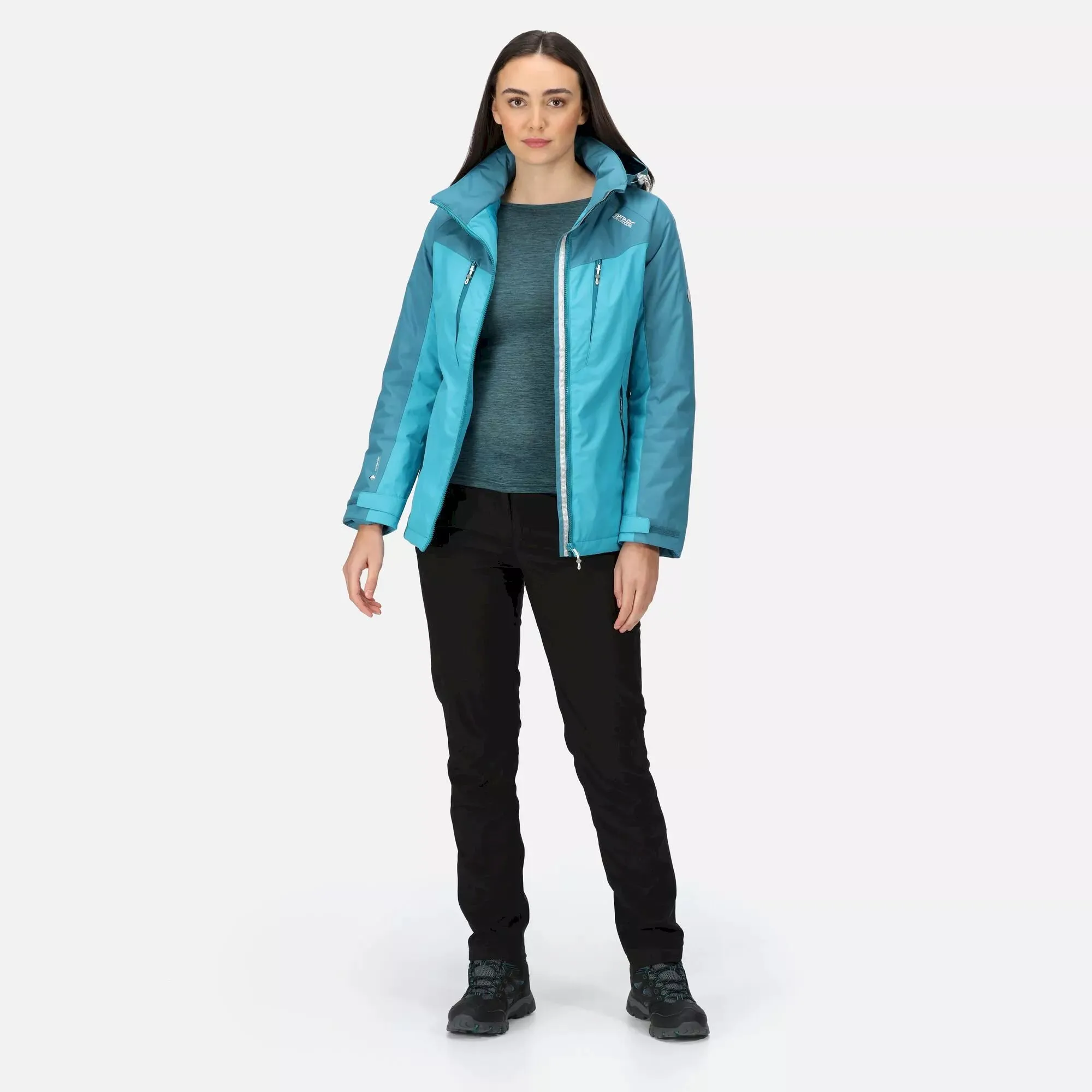 Regatta Ladies Winter Calderdale Waterproof Jacket  | Pagoda Blue Dragonfly