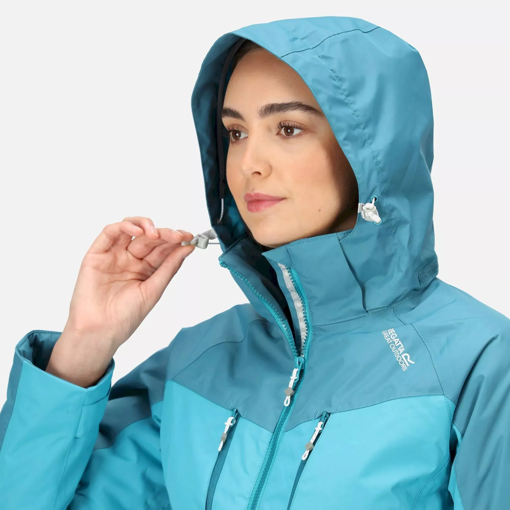 Regatta Ladies Winter Calderdale Waterproof Jacket  | Pagoda Blue Dragonfly