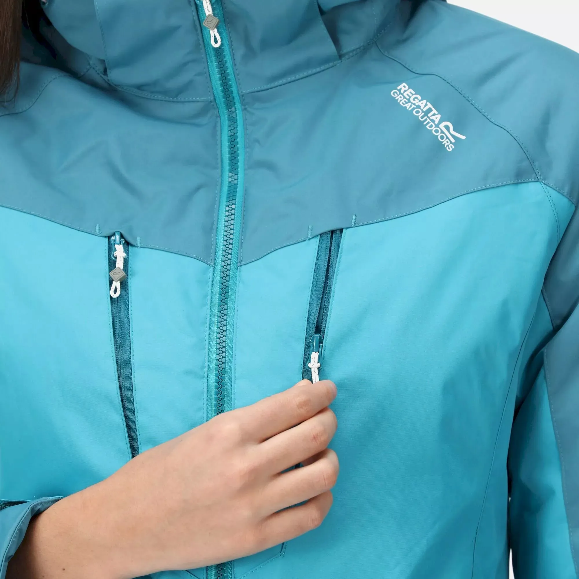 Regatta Ladies Winter Calderdale Waterproof Jacket  | Pagoda Blue Dragonfly