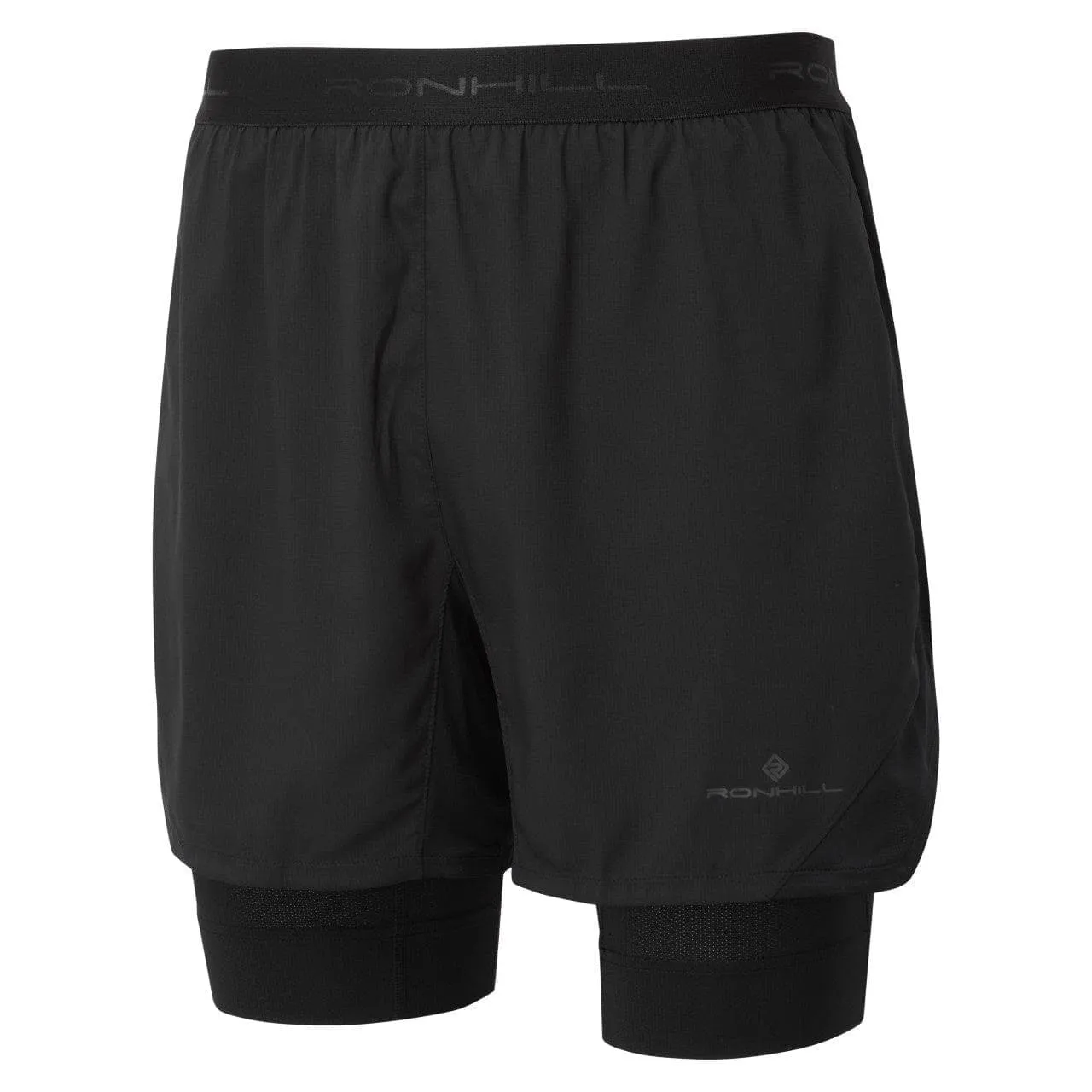 Ronhill Tech Revive 5" Twin Short (Mens) - All Black