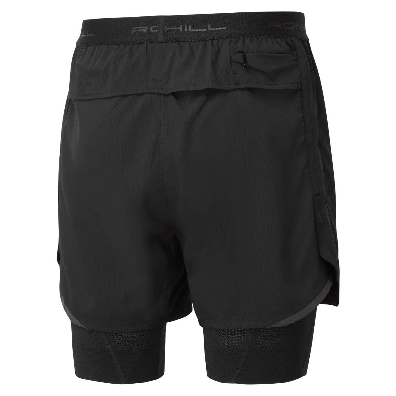 Ronhill Tech Revive 5" Twin Short (Mens) - All Black