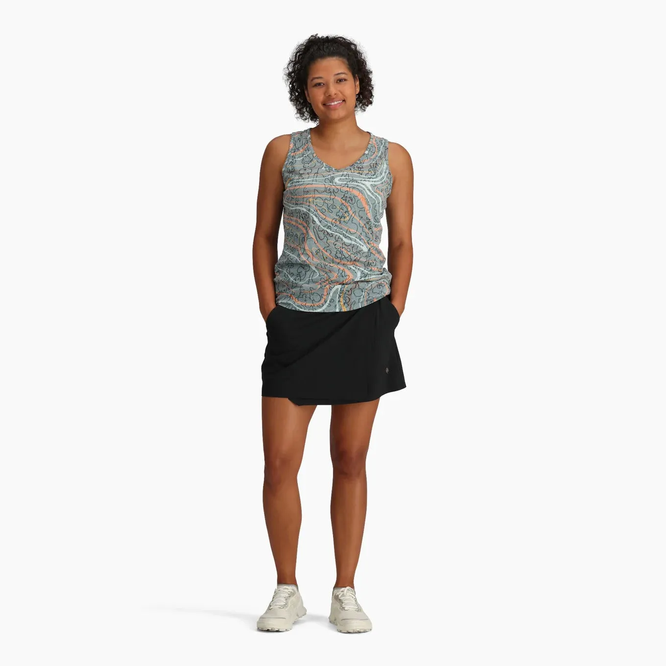 Royal Robbins W Featherweight Tank SEA PINE TIDAL PRINT