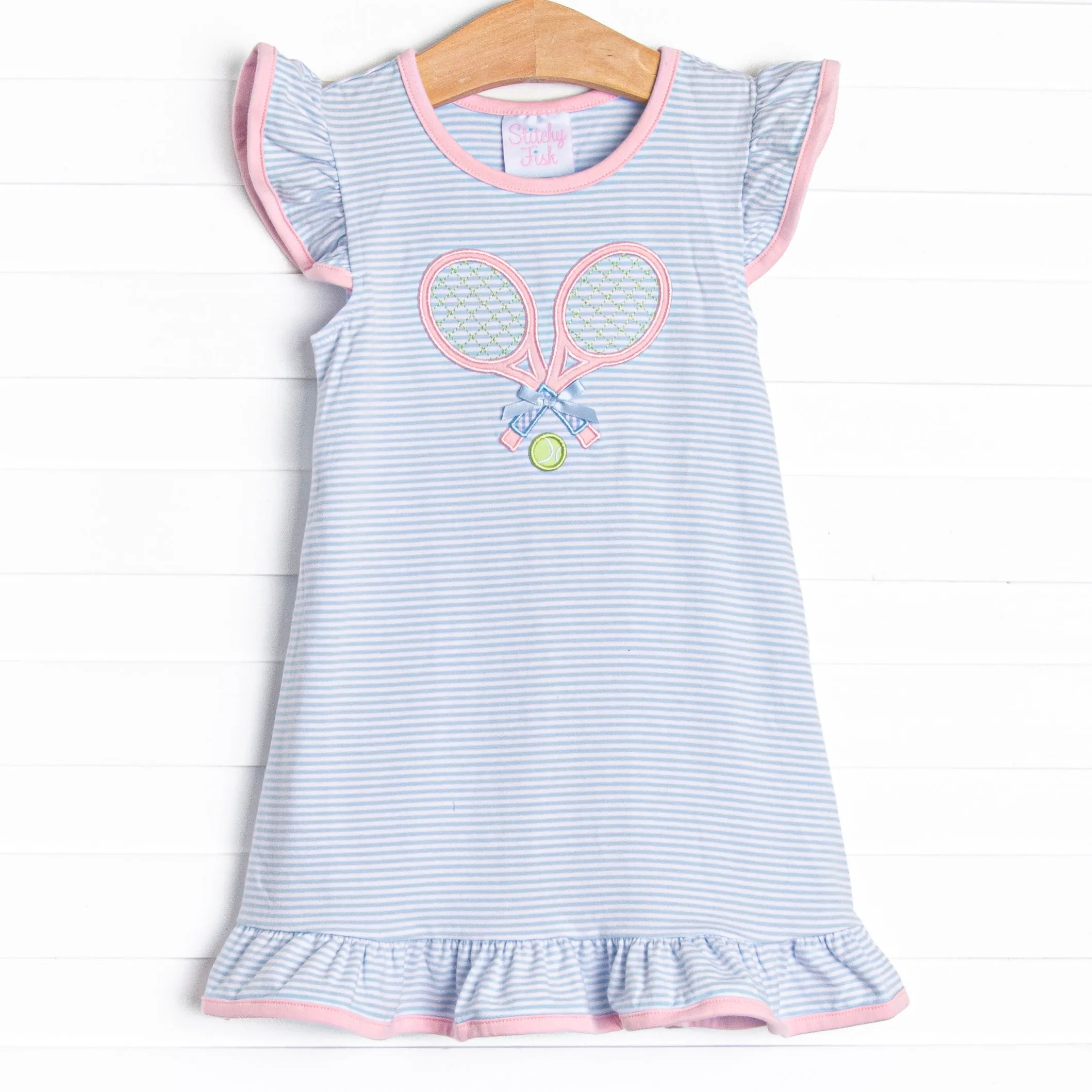 Serve's Up Applique Dress, Blue