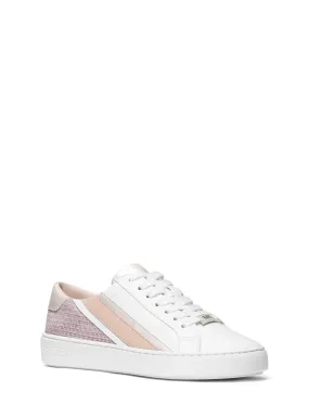 Slade Glitter Chain-Mesh and Leather Stripe Sneaker