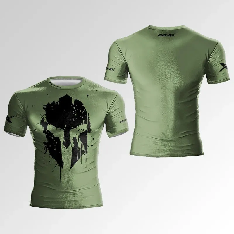 Spartan Warrior Helmet Shirt Premium Quick Dry Compression Shirt