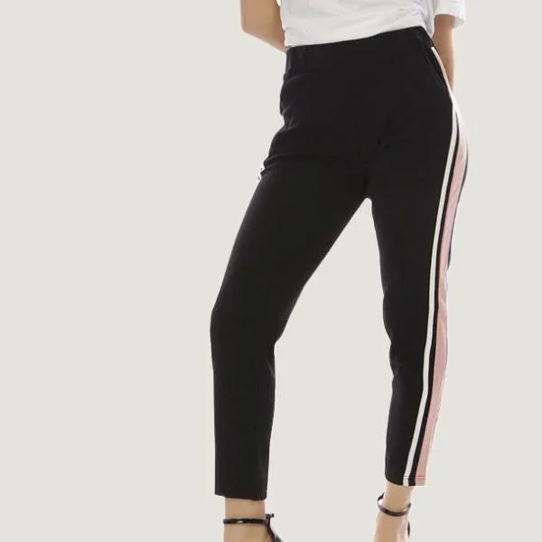 Stripe Jogger Black