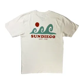 SunDiego TRES WAVES T-Shirt - Vintage White