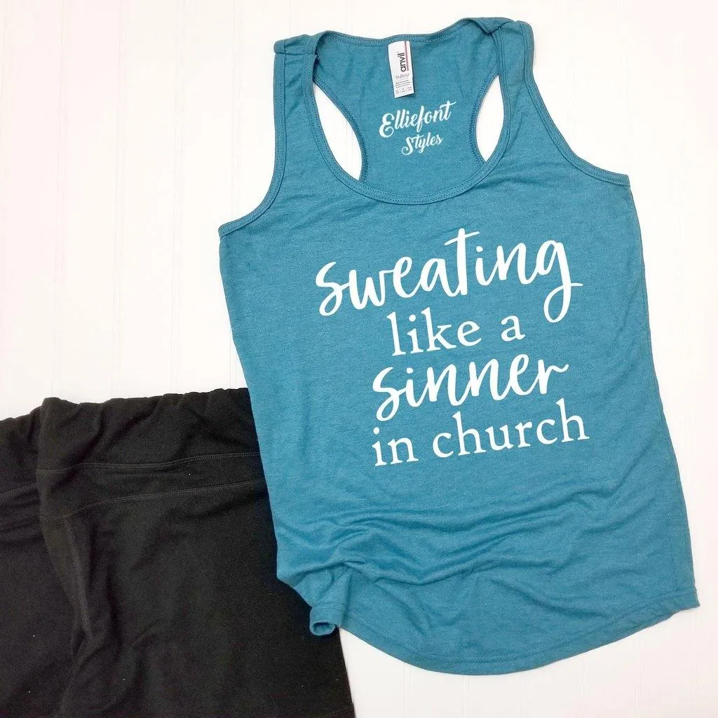 Sweating Like A Sinner In Church Workout Tank