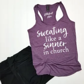 Sweating Like A Sinner In Church Workout Tank