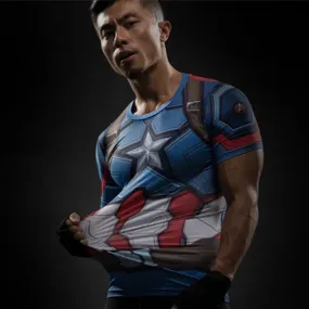 T Shirt man Captain America 01