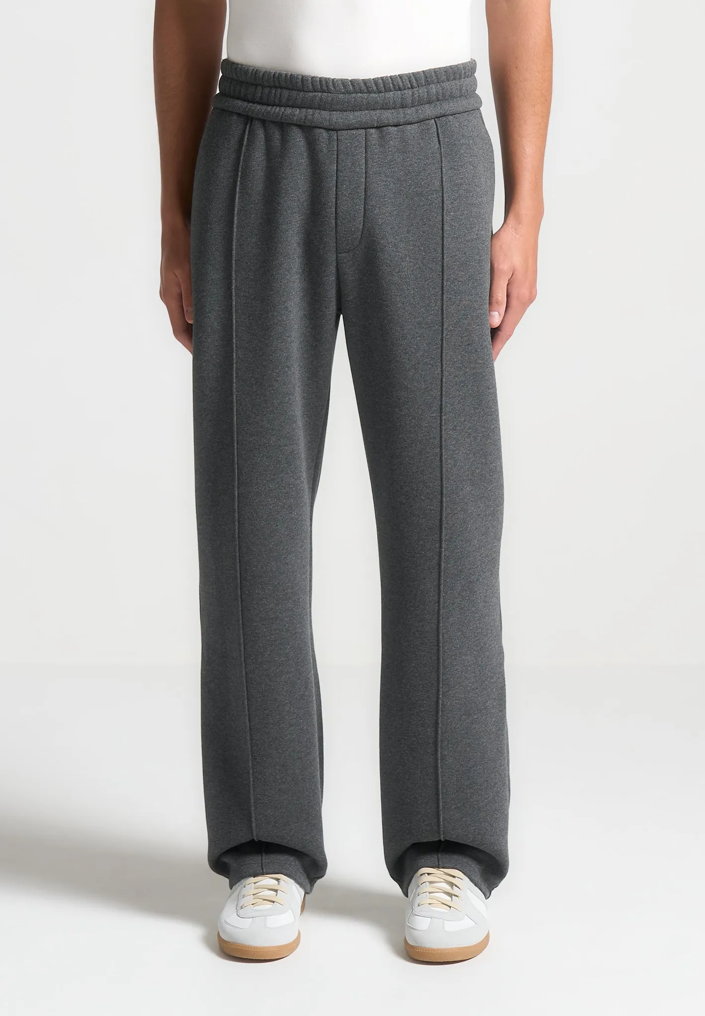 Éternel 420GSM Pintuck Joggers - Dark Grey