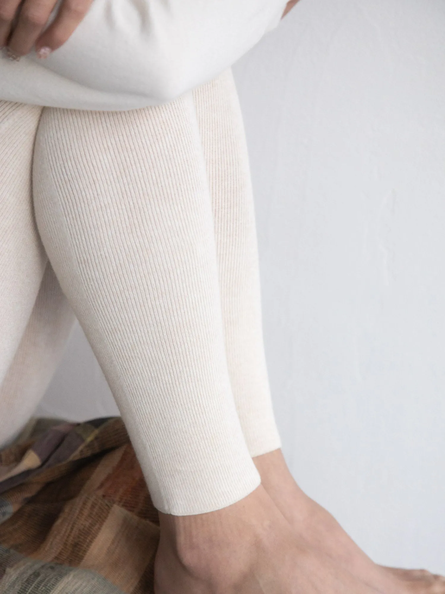 Thick Cotton Leggings – White