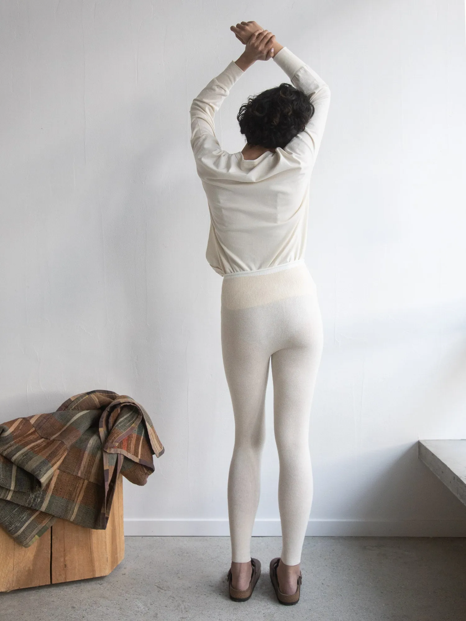 Thick Cotton Leggings – White