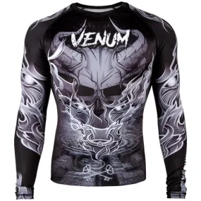 VENUM-03379-108 MINOTAURUS MMA Muay Thai Boxing Rashguard Compression T-shirt - LONG SLEEVES XS-XXL Black White