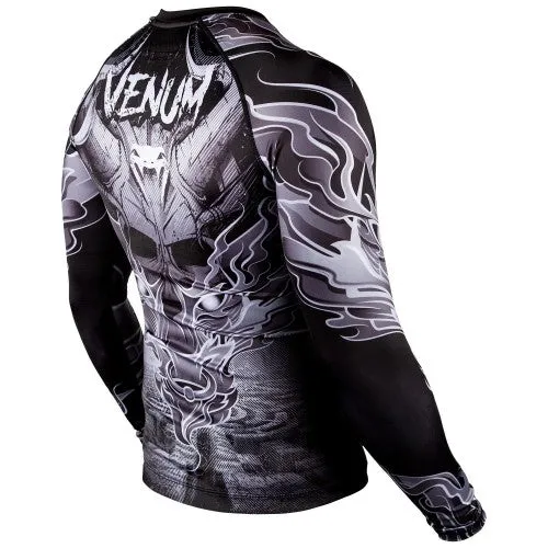 VENUM-03379-108 MINOTAURUS MMA Muay Thai Boxing Rashguard Compression T-shirt - LONG SLEEVES XS-XXL Black White