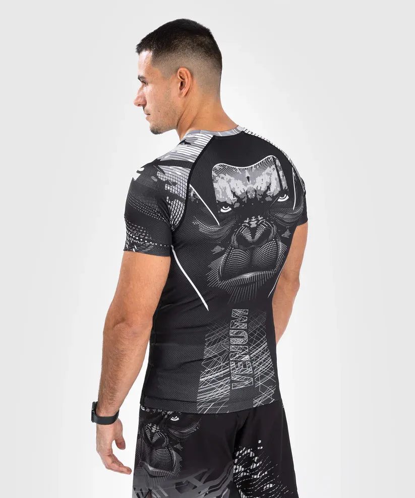 Venum-05077-108 Gorilla Jungle Short-Sleeve Rashguard Compression T-shirt M-L Black White