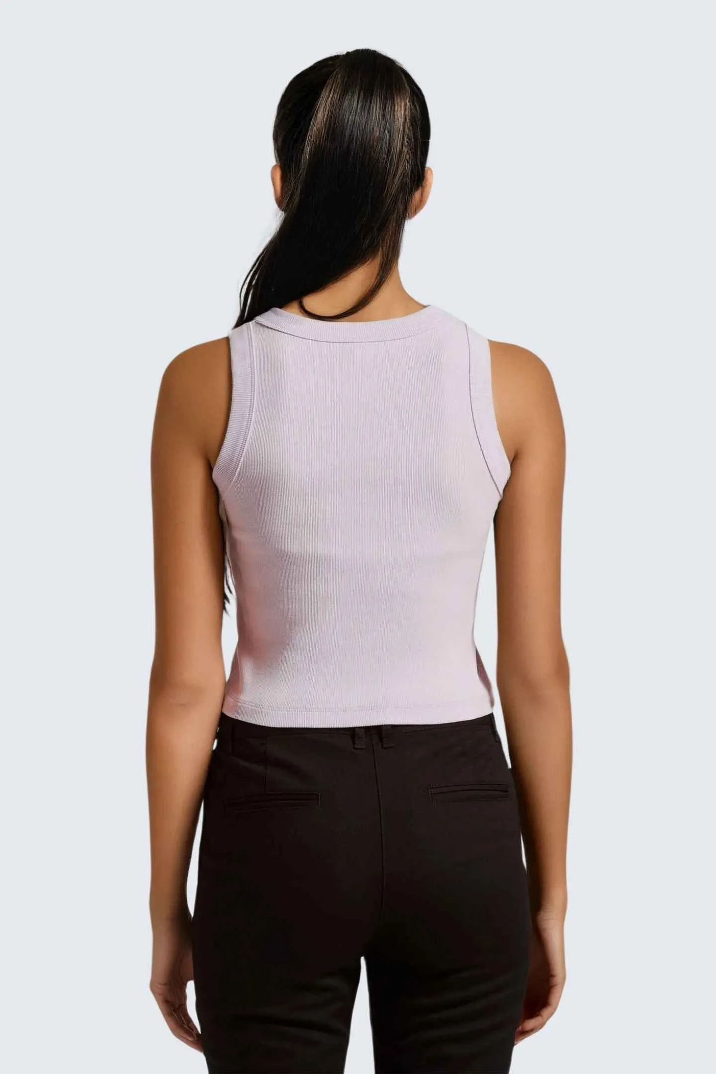 W MoonRib Cropped Tank - Orchid